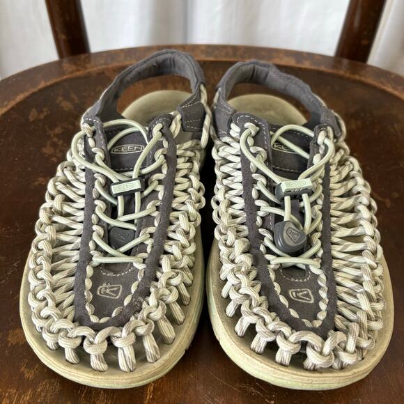 Keen UNEEK Paracord Upper + Bungee Adjustment Water Shoe Sandal, Women 6.5, Gray - Picture 2 of 7